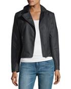 Studded-trim Faux-leather