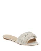 Marilyn Striped Linen Bow