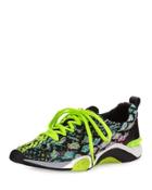Hit Mesh Spiked Sneaker, Pink/yellow