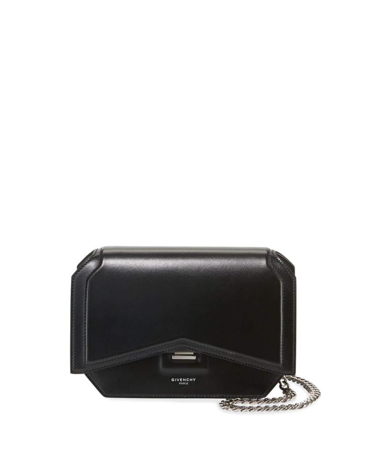 Bow-cut Leather Crossbody Bag