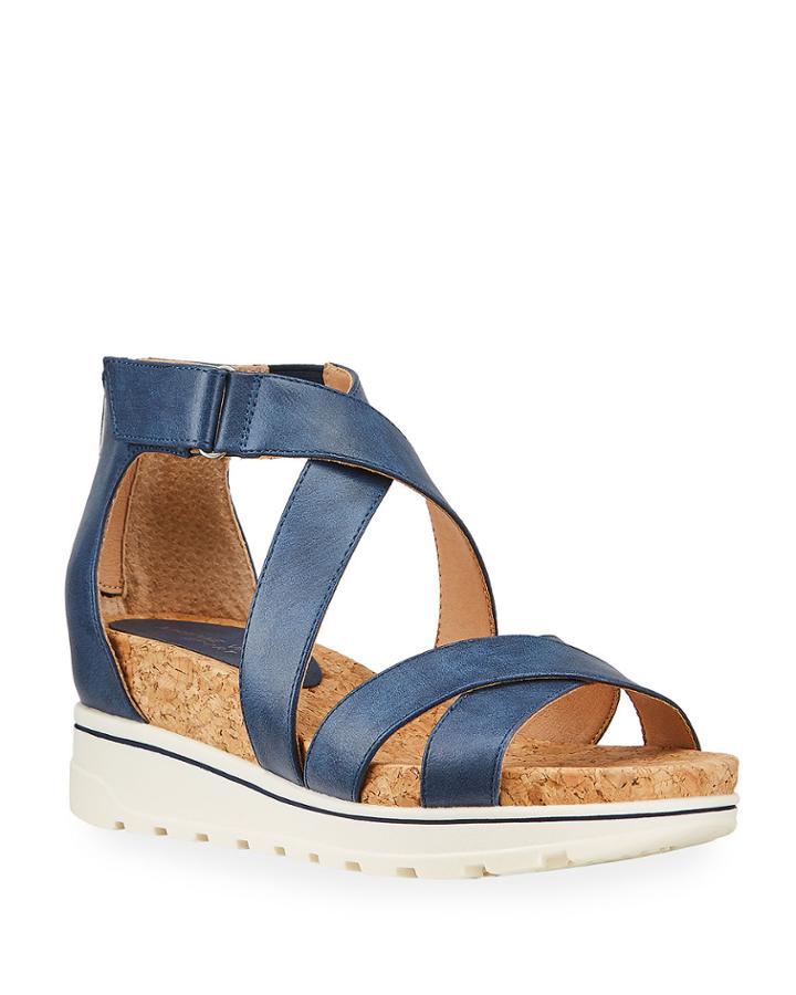 Chita Tumbled Leather Low-wedge