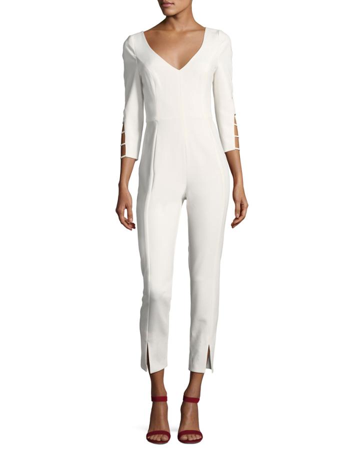 Rizzo Cutout Long-sleeve Cropped Jumpsuit