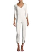 Rizzo Cutout Long-sleeve Cropped Jumpsuit