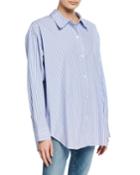 Relaxed Striped Button-down