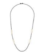 Old World Long Open Elongated-link Necklace,