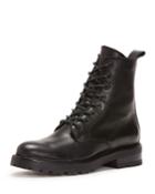 Julie Leather Combat Boots