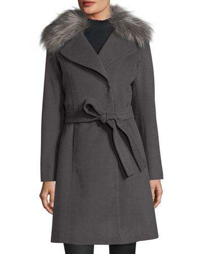 Fiona Wool-blend Wrap Coat