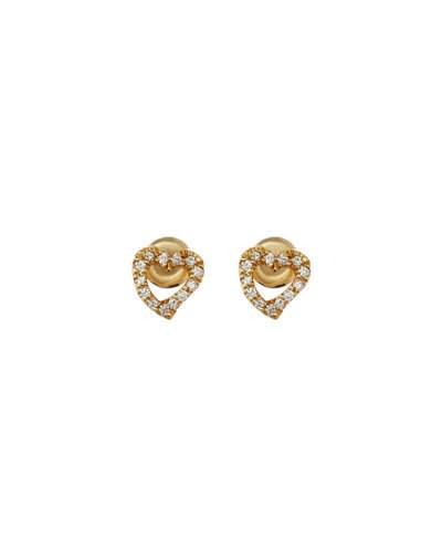14k Pave Diamond Mini Heart
