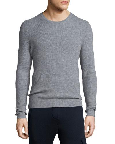 Thermal-stitch Crewneck