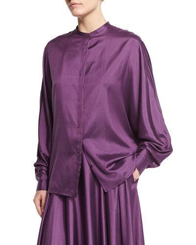 Miyat Jewel-neck Button-front