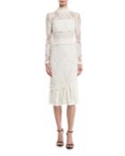 Anabella Mock-neck Long-sleeve Lace