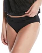 Good Karma Shirred-side Swim Bikini Bottom