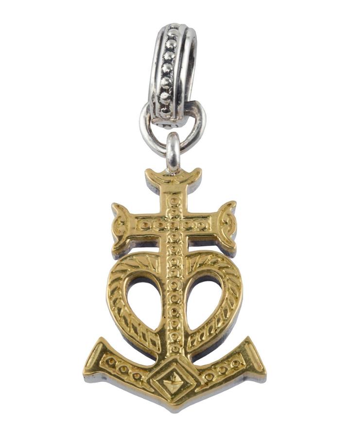 Carved Two-tone Pendant
