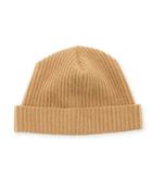 Cashmere Ribbed Knit Beanie