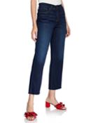 Jenna Raw-hem Cropped Denim Pants