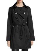 Double-breasted Trench Coat, Black