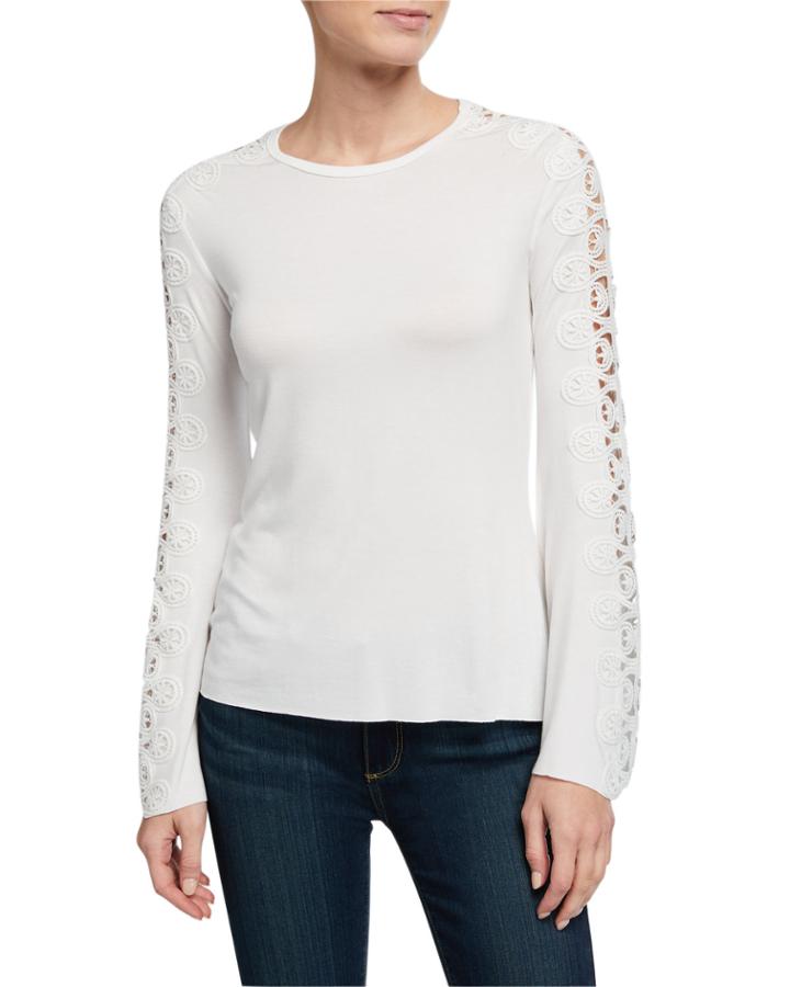 Romanov Lace-bell-sleeve Top