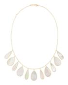 Polished Rock Candy 18k Large Pear Necklace In Mother-of-pearl