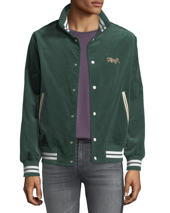 Men's Leopard Varsity Jacket