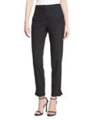 Narrow-leg Trouser With Piping, Black