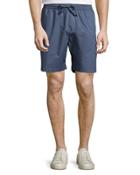Drawcord Slim-fit Shorts, Vintage Indigo
