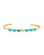 Amulet Hue Gold Oval Cuff Bracelet W/ Opals & Diamonds