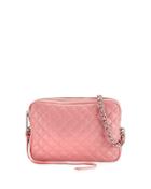 Flirty Quilted Leather Crossbody Bag, Pink