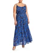 Plus Size Floral Tiered Sleeveless