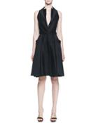 Sleeveless Halter-front A-line Dress