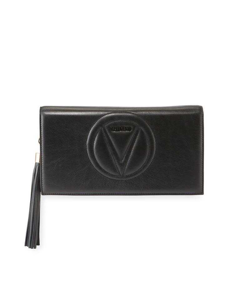 Lena Leather Tassel Clutch Bag