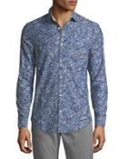 Splatter-print Oxford