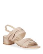 Mario Shimmery Ruched Leather