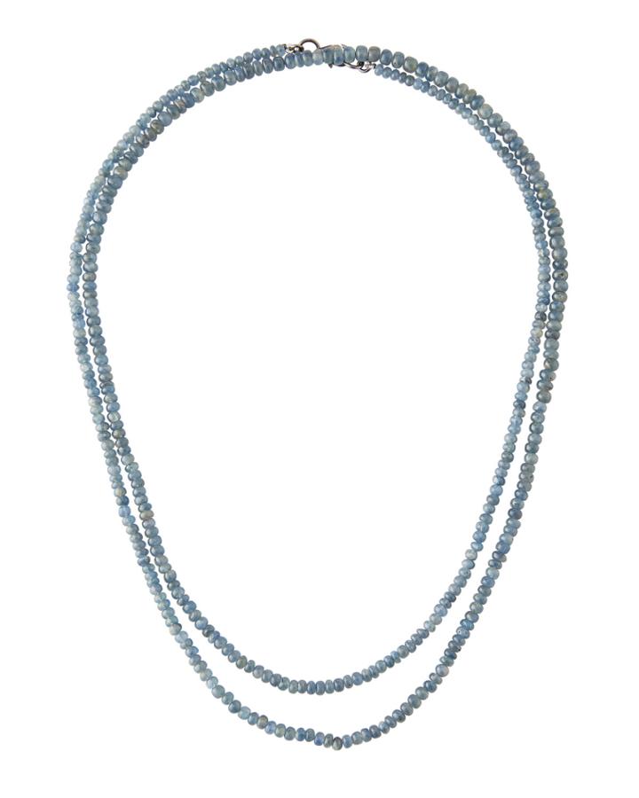 Long Blue Sapphire Necklace,
