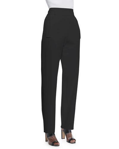 High-waisted Tuxedo Pants, Black
