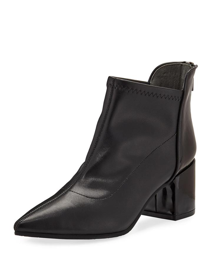 Pointed Block-heel Booties