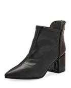 Pointed Block-heel Booties