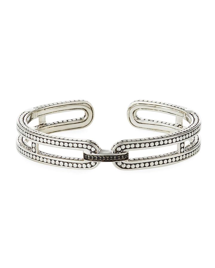 Dot Silver Bracelet W/ Black