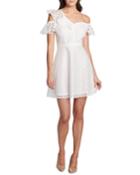 Diamond-lace One-shoulder Dress