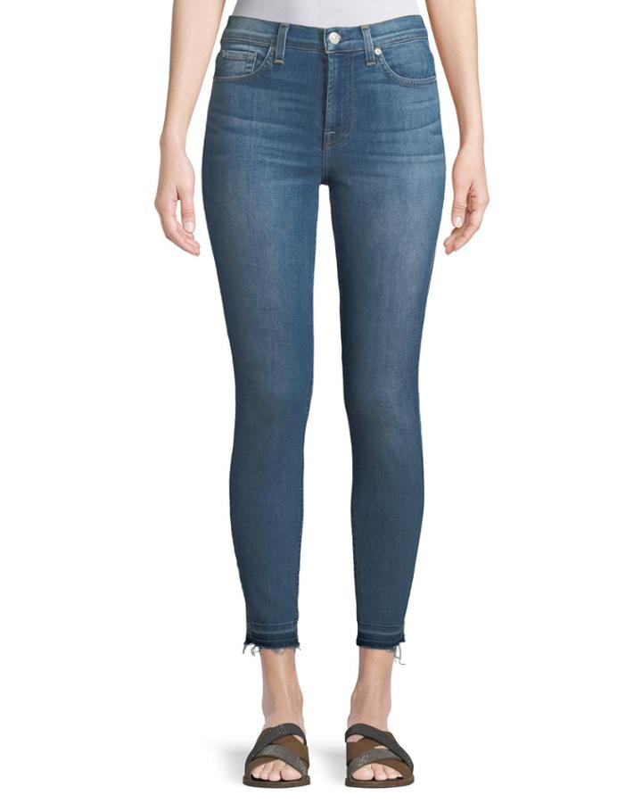 Gwenevere Medium-wash Released-hem Jeans