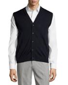 Button-front V-neck