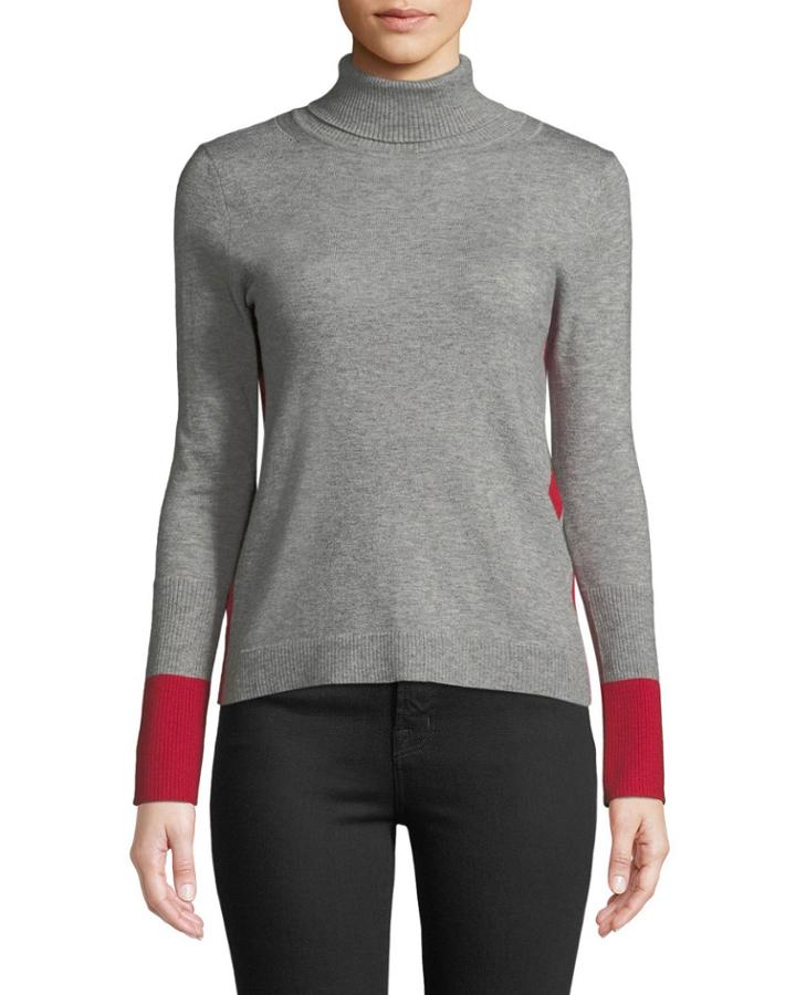 Colorblocked Turtleneck