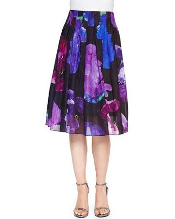 Crepon Printed Plisse A-line