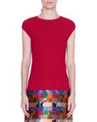 Cap-sleeve Ribbed