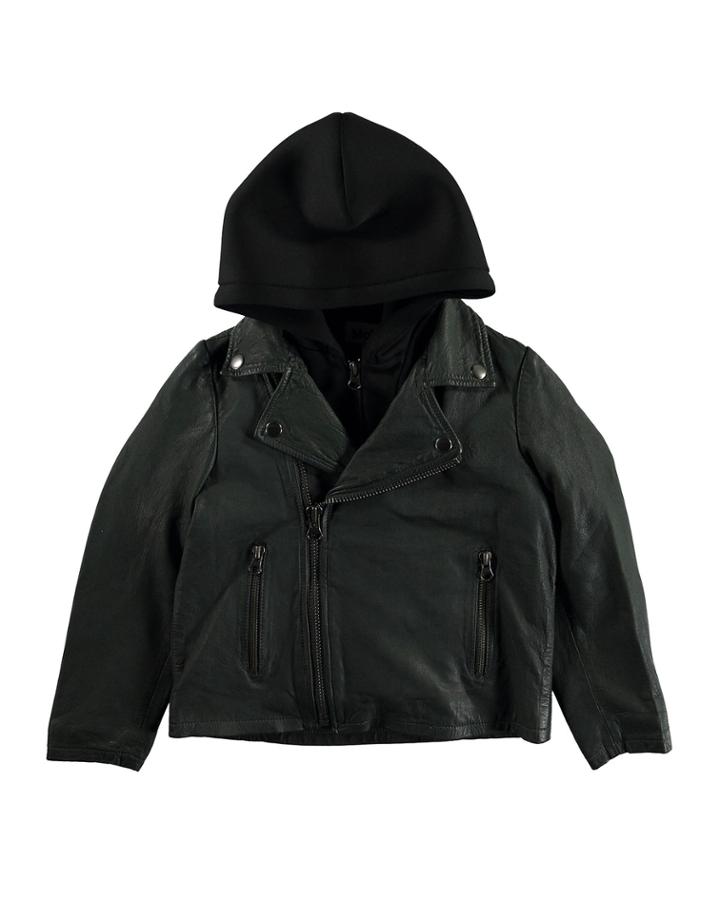 Holtti Leather Jacket W/ Zip Off Scuba Hood,