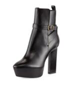Vika Leather Platform Booties