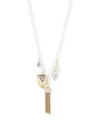 Mixed Golden & Silvertone Charm Necklace