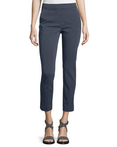 Four-way Stretch Cropped Pants, Navy