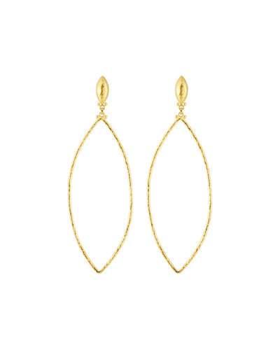 Willow 24k Long Geometric Drop Earrings