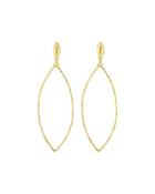 Willow 24k Long Geometric Drop Earrings