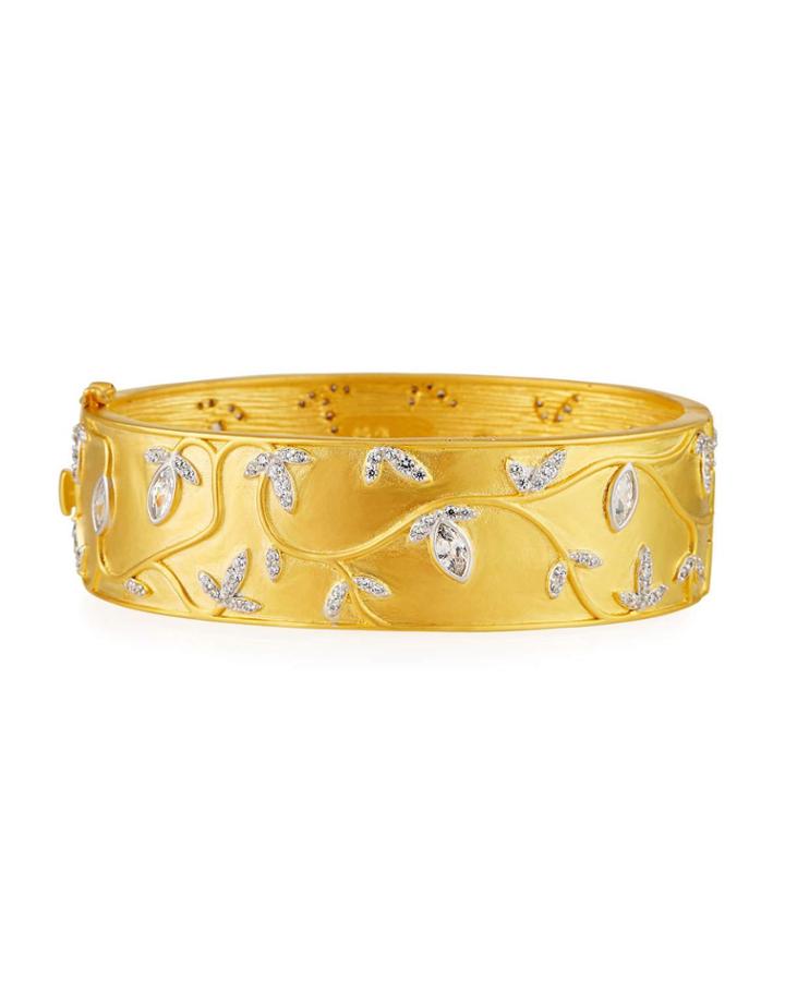 Fleur Bloom Wide Hinge Bangle